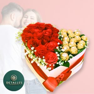 Corazon rosas y bombones