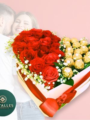 Corazon rosas y bombones