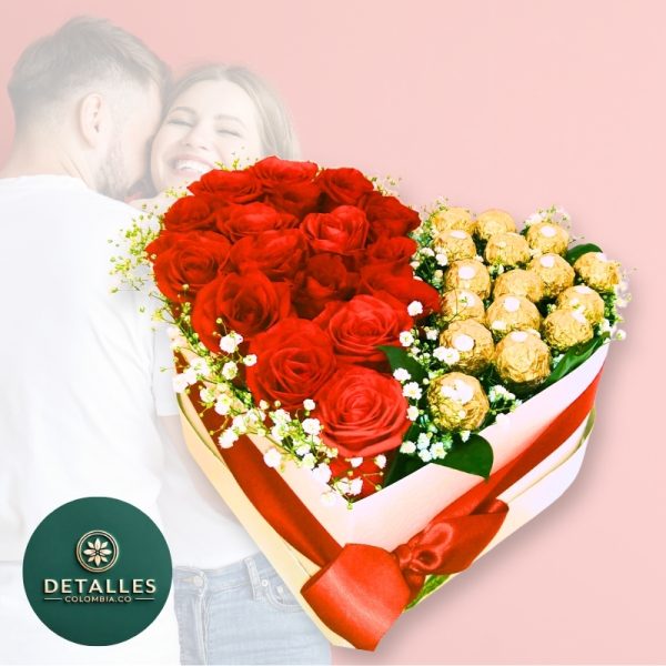 Corazon rosas y bombones