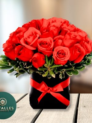Arreglo rosas rojas